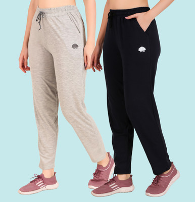 GAA Solid Women Grey, Dark Blue Track Pants