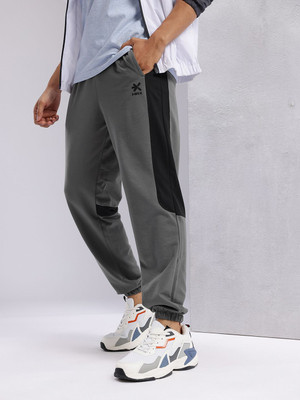 HRX by Hrithik Roshan Colorblock Men Grey Track Pants