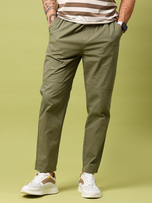 V-MART Solid Men Green Track Pants