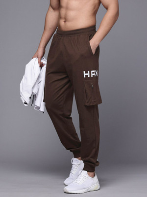 HRX by Hrithik Roshan Solid Men Brown Track Pants