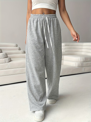 Dockstreet Solid Women Grey Track Pants