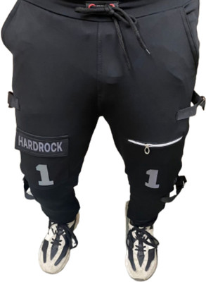 Mindsart GENZ Printed Men Black Track Pants