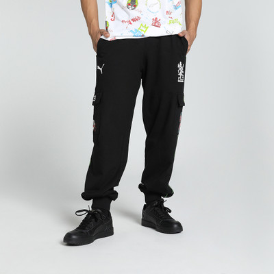 PUMA Printed Men Black Track Pants