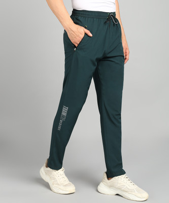 GNOCKFACE Solid Men Dark Green Track Pants