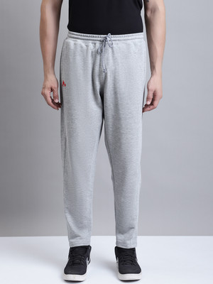 A nd J Solid Men Grey Track Pants