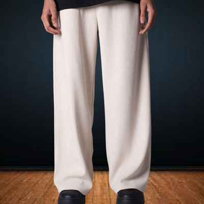 FLYNOFF Solid Men White Track Pants