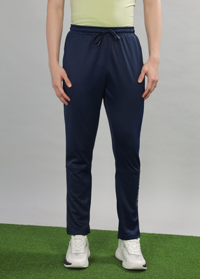Force NXT Premium Polyster Regular Trackpants, M Solid Men Blue Track Pants