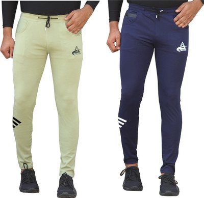 pelton Printed Men Light Green, Blue Track Pants