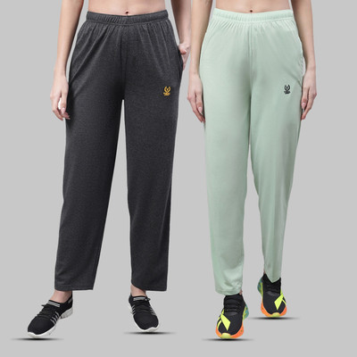 MACK JONNEY Solid Women Light Green, Black Track Pants