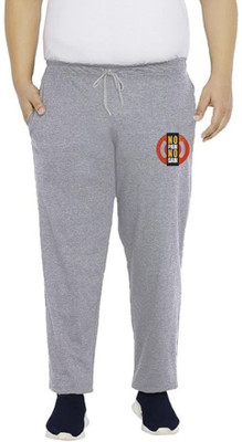 Peach Blossom Printed Men Grey Track Pants