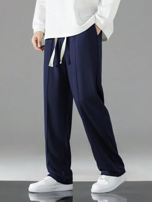 Stockton Solid Men Blue Track Pants