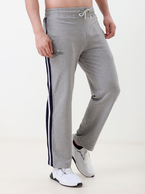 Resteez Colorblock Men Grey, Dark Blue Track Pants