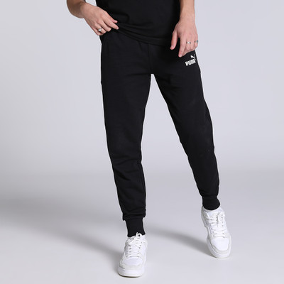 PUMA ESS Logo Pants TR cl Solid Men Black Track Pants