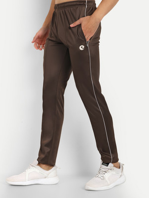 ESTRO Solid Men Brown Track Pants