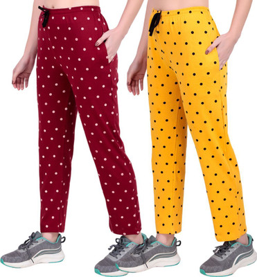 FASHIONHOUSETS Polka Print Women Multicolor Track Pants