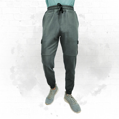 DAILY ONE Solid Men Green Track Pants