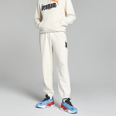PUMA Solid Men White Track Pants