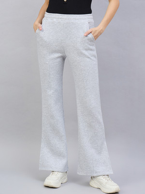 98 Degree North Solid Women Grey Track Pants