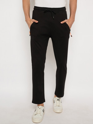 DUKE Solid Men Black Track Pants