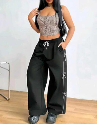 ClothCraftersCo Self Design Women Black Track Pants