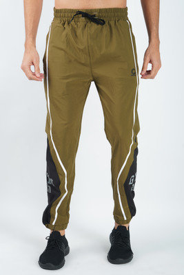 GOTO Striped Men Olive Track Pants