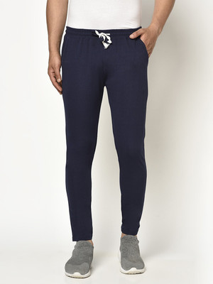 GLITO Solid Men Blue Track Pants