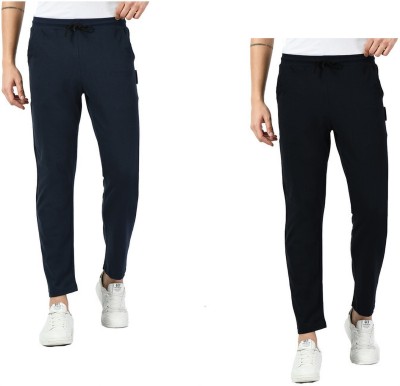 KAVYA Solid Men Dark Blue, Black Track Pants