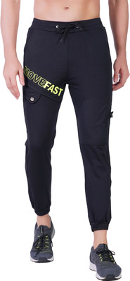 Mindsart GENZ Printed Men Black Track Pants