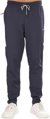 24 Street Solid Men Blue, White Track Pants