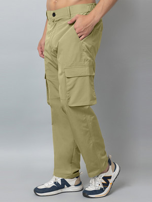 YHA Solid Men Green Track Pants