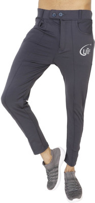 PS Traders Solid Men Grey Track Pants