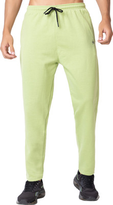 YHA Solid Men Green Track Pants