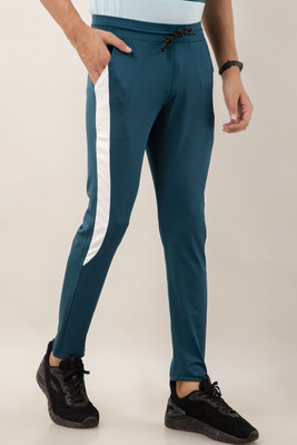 TISSORA Solid Men Green Track Pants