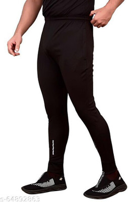 dissly Solid Men Black Track Pants