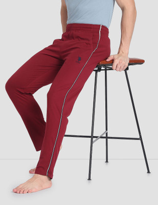 U.S. POLO ASSN. Solid Men Red Track Pants