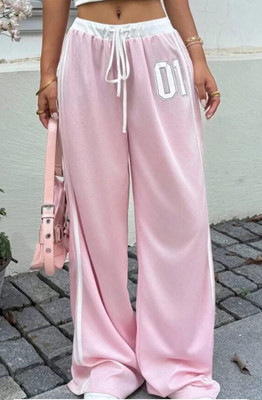 Clothina Printed, Striped Women Pink Track Pants