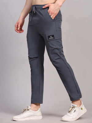 DPassion Solid Men Grey Track Pants