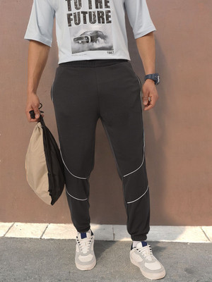 Kook N Keech Solid Men Black Track Pants