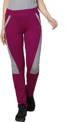 SWEEKASH Colorblock Women Pink Track Pants