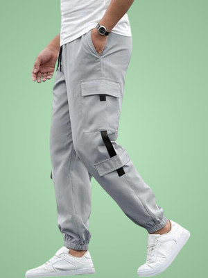 GIBBONTE Self Design Men Grey Track Pants