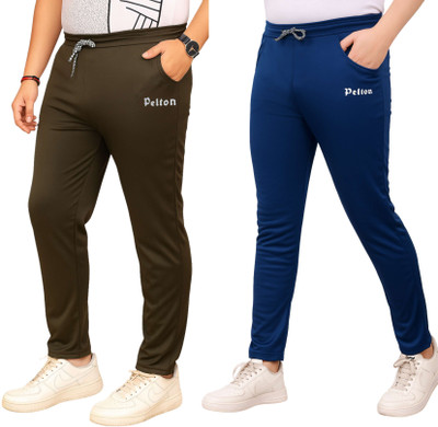 pelton Solid Men Green, Light Blue Track Pants