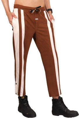 VGS Solid, Washed Men Brown Track Pants