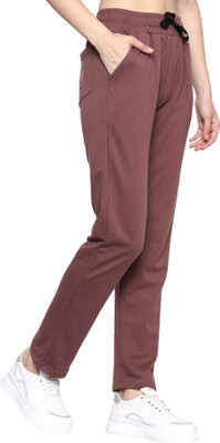 TWF Self Design Women Brown Track Pants