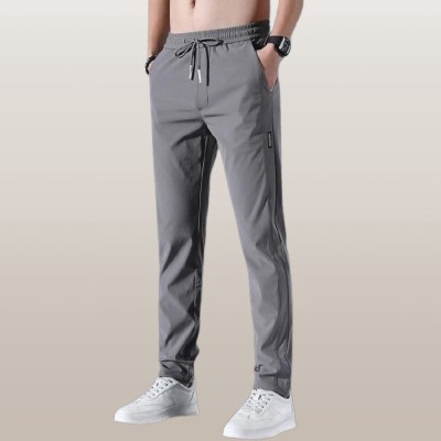 FICKA Solid Men Grey Track Pants