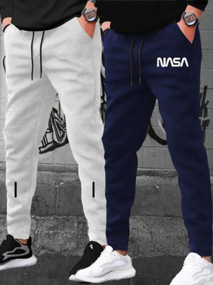 PKB garments Solid, Printed Men Grey, Dark Blue Track Pants