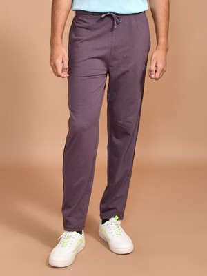 SKYKNIT Solid Men Purple Track Pants