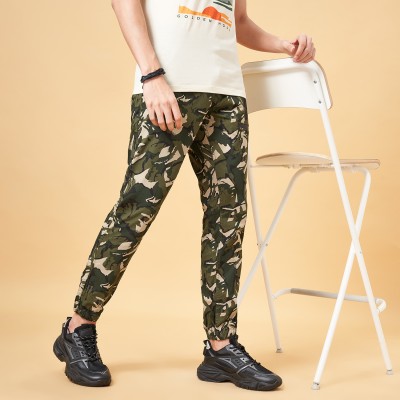 Urban Ranger by Pantaloons Printed Men Green Track Pants