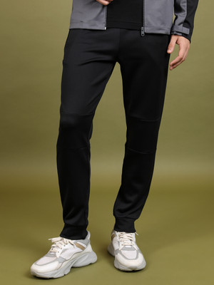 HIGHLANDER Solid Men Black Track Pants