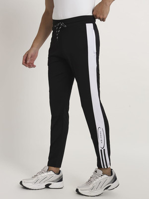 Proxima Striped Men Black Track Pants