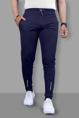 Z-DEVIL Solid Men Blue Track Pants